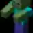 Minecraft zombie walking around with its arm out